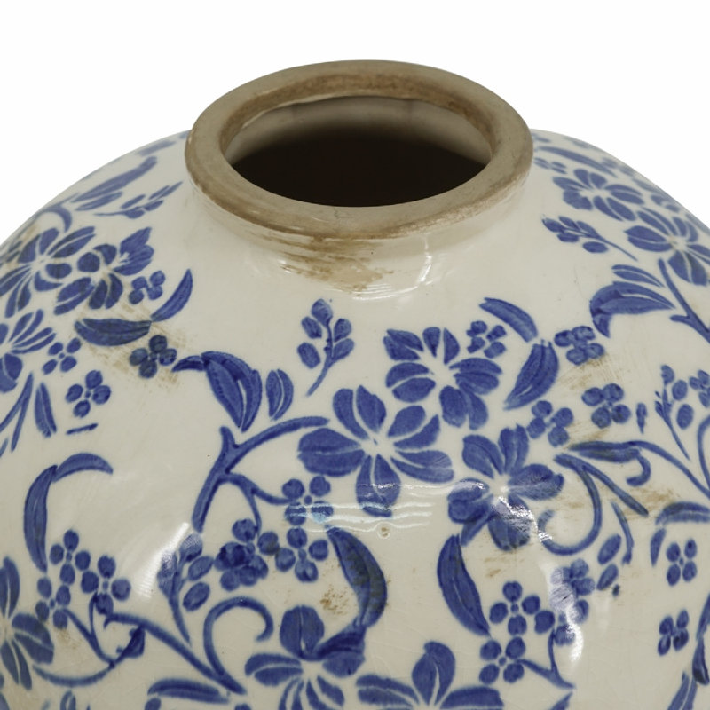 Ceramic Vase, 11" H x 9.1" W x 9.1" D