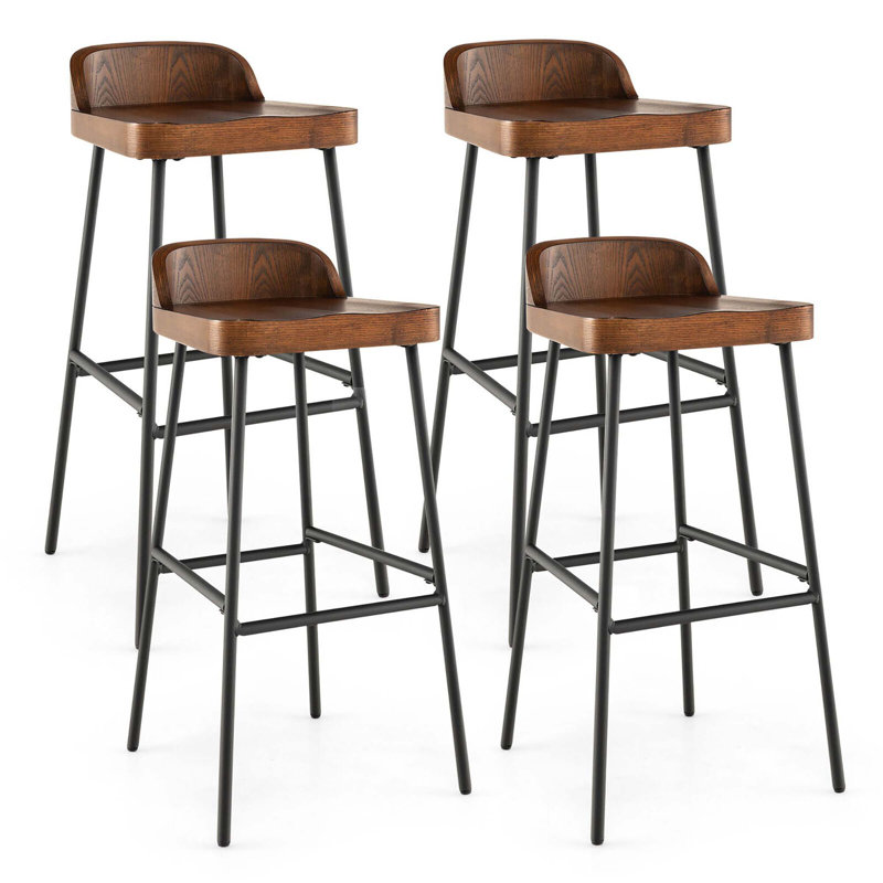 Starcena Counter Stool with Iron Frame, 4
