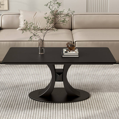 Home Small Apartment Coffee Table with Metal Base