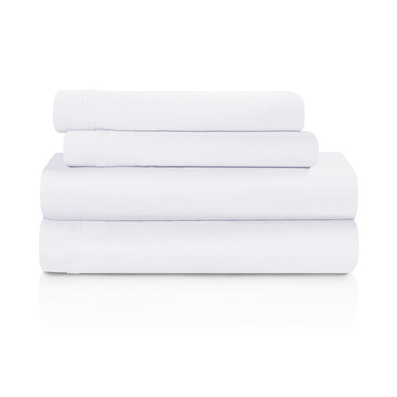 Certified Egyptian Cotton Deep Pocket Solid Luxury 1500 Thread Count Sheet Set, California King Sheet Set, White