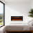 36" Recessed & Wall Mount Electric Fireplace Insert With Remote, 1500W Heater, Multi-Color LED Flame, Black