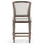 Tabouret de bar 26 po à hauteur de comptoir gris patiné avec siège et dossier rembourrés gris, 1 pièce-1200909911-1200909905-1200909917-1200909916