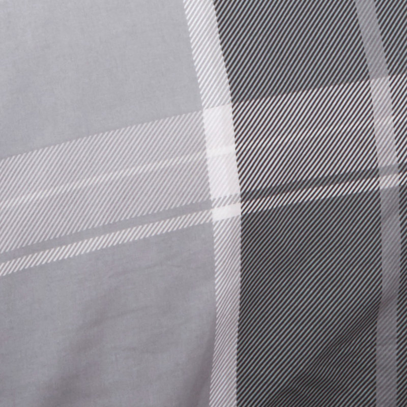 Goodrich Cotton Blend Duvet Cover with Pillowcases, Grey, Single Duvet Cover + 1 Standard Pillowcase