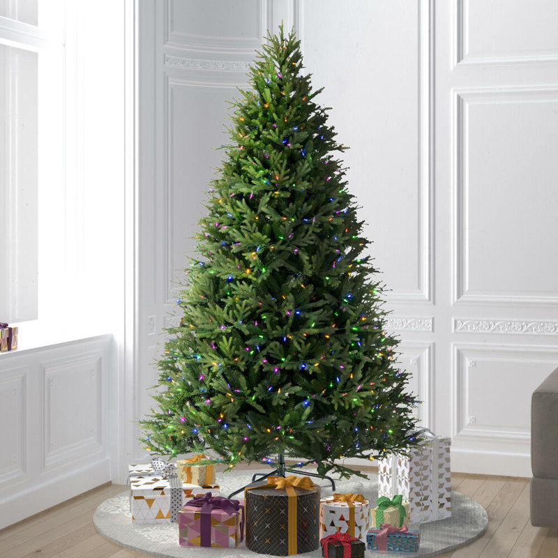 7.5' H Lighted Artificial Fir Christmas Tree