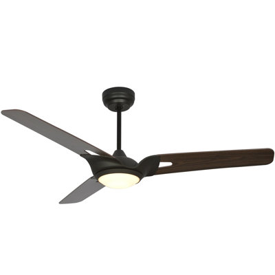 Hoffen Indoor/Outdoor Smart Ceiling Fan, Dimmable LED Light Kit & Remote Control, Works with Google Assistant, Amazon Alexa, and Siri Shortcuts.