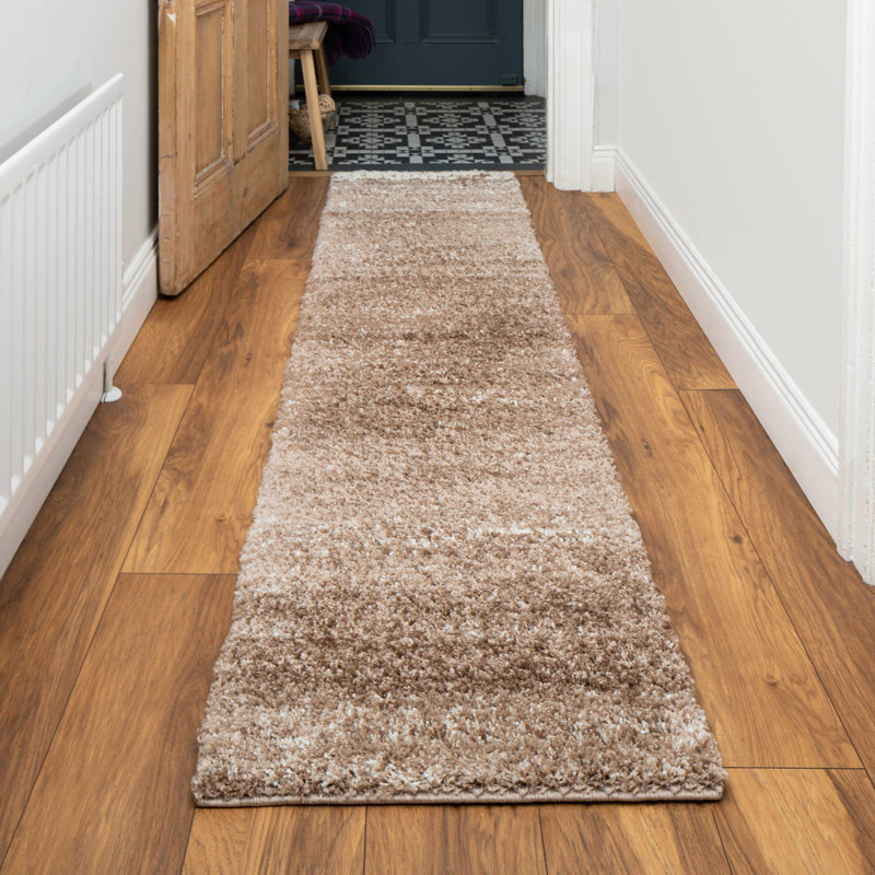 Digit Striped Shag Area Rug, Runner 60 x 240cm