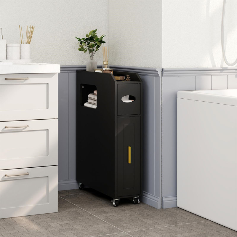 Bathroom Cabinet, Matte Black
