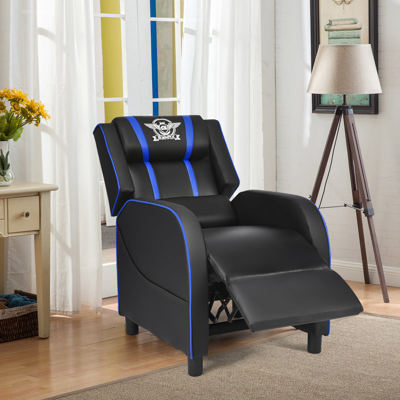 Massage PC et fauteuil de jeu de course, Bleu