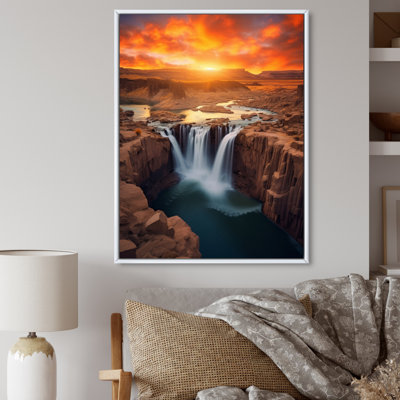 Sunset On Shoshone Falls Idaho - Idaho Large Wall Art