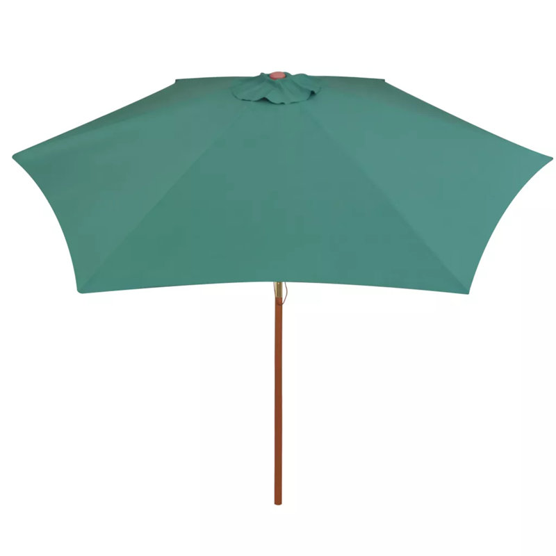 Garden Parasol 270x270 cm Wooden Pole, Green