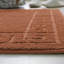 2 Piece Bathroom Rug Set Greek Key Pattern Bath Mat & Pedestal Mat Non Slip Rubber Back Soft Absorbent Mats-19840729