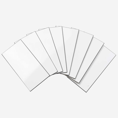 100 Tiles Peel And Stick Backsplash For Kitchen, 3" X 5.9" Pvc Subway Wall Tile, White (12 Sq. Ft./case)
