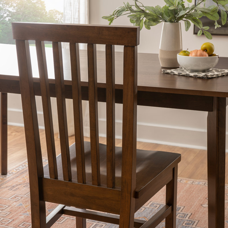 Percival 18.25'' H Solid Wood Side Chair, Brown