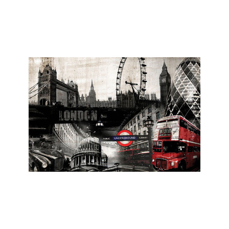 London - Print on Canvas, 66.04 cm H x 45.72 cm W x 1.91 cm D, Wrapped Canvas