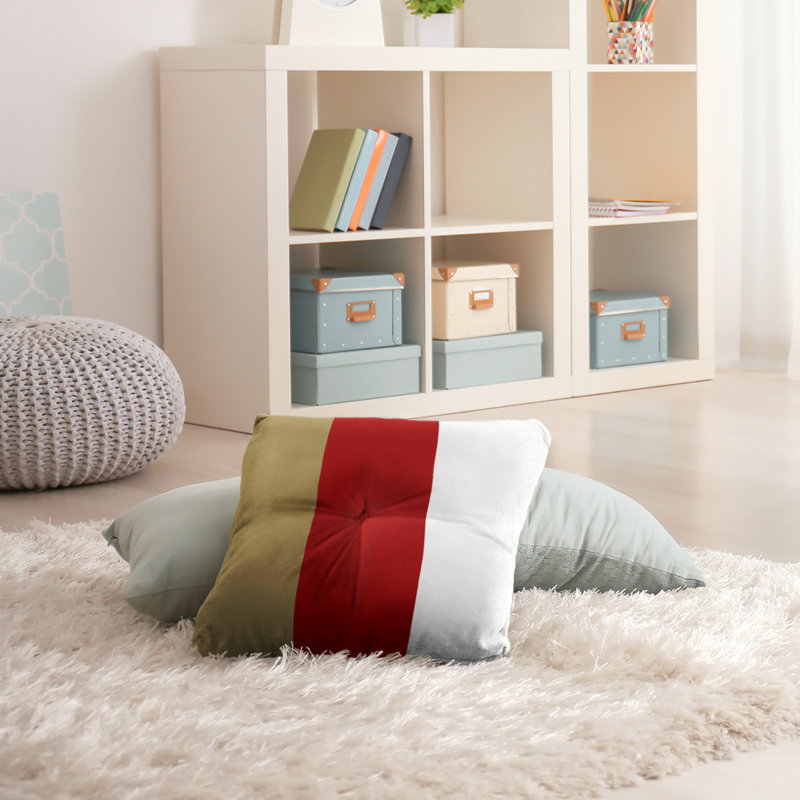  Coussin de sol touffeté, Rouge, 30 po x 30 po