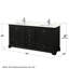 Ensemble de meuble-lavabo double autoportant Deborah avec plateau en quartz et miroir-98144162-98144161