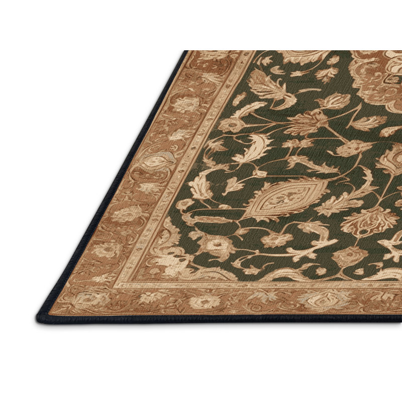 Tapis brun lavable à la machine, Carré 3 pi