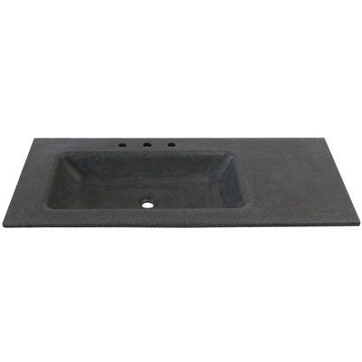 KonKrete 49 Concrete 1 Single Bathroom Vanity Top Sink Included Sink
