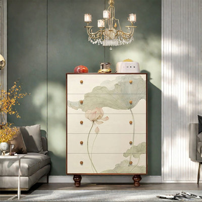 Wooden Storage Cabinet with Five Drawers