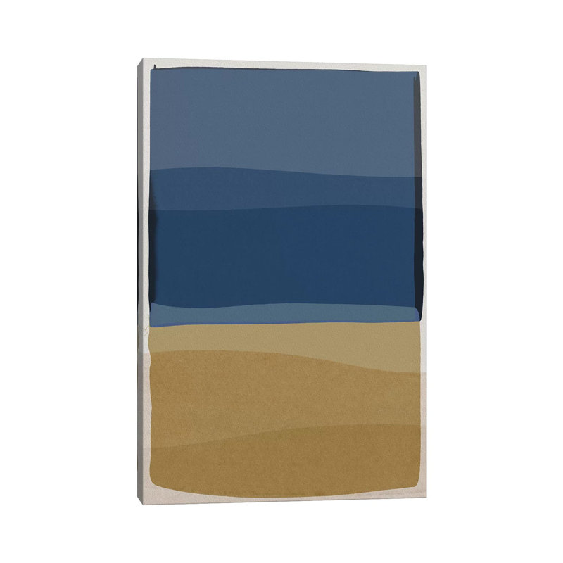 «Modern Blue and Yellow» par Orara Studio, reproduction d'art graphique sur toile tendue, H 12 po x l 8 po x P 0,75 po