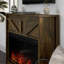 Wide Modern Farmhouse Mantel with Electric Fireplace-88293516