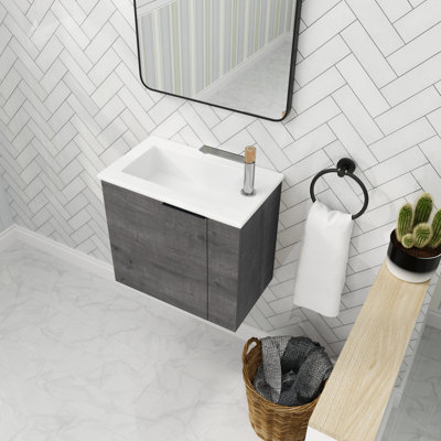 Ensemble de meuble-lavabo mural simple 22 po Didio