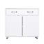 Two Door Side Table-White