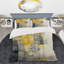 Ensemble de housse de couette jaune à panneaux solaires jaunes - Collages abstraits-101241411