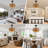 18 Inch Boho Rattan Hemp 6 Speeds DC Motor Caged Ceiling Fan with Lights and Remote Control