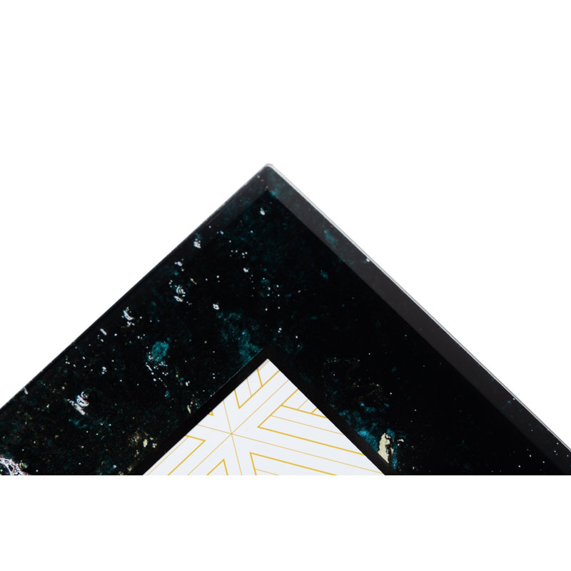 Printing Golden-black Mirror Photoframe, 28 cm H x 23 cm W x 2 cm D