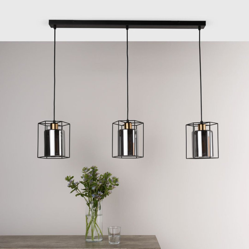 3 - Light Matte Black Cluster Pendant