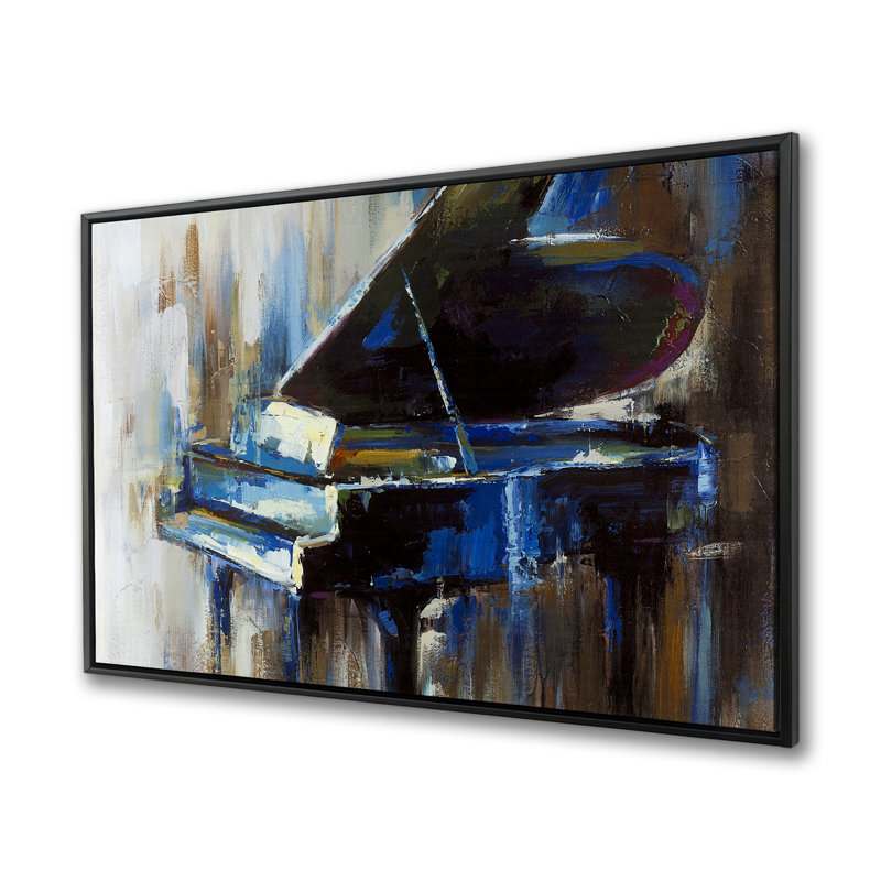 Abstrait piano à queue - Décoration sur toile encadrée moderne