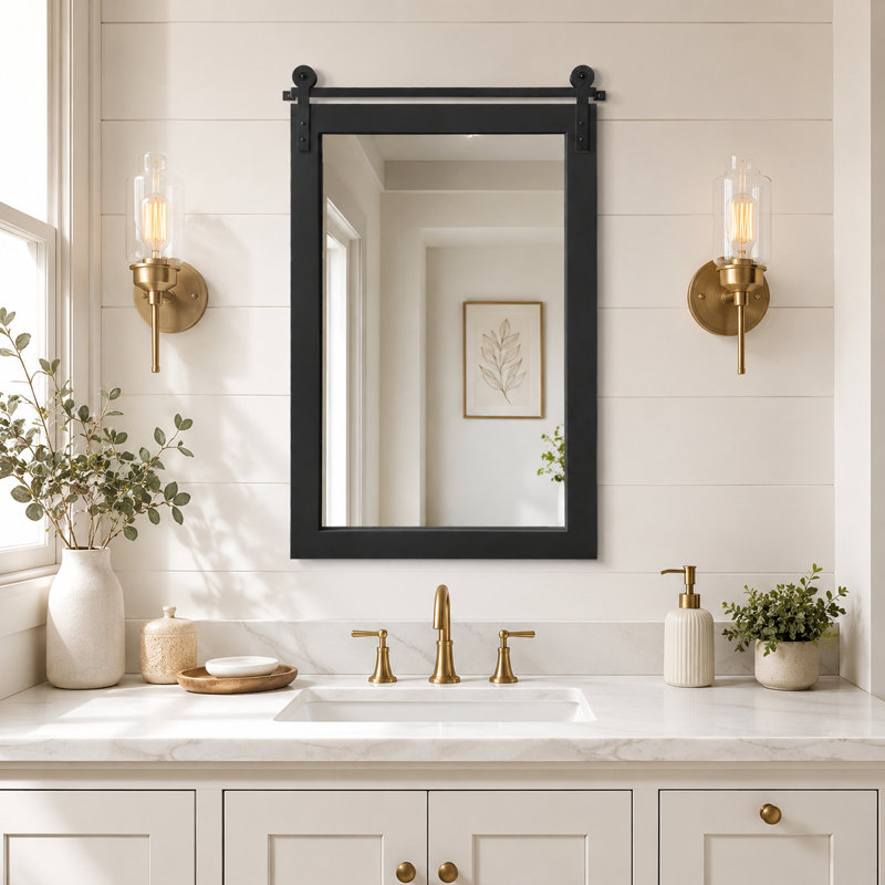 Miroir mural brunilda, Noir, 22 po x 30 po