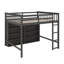 Lit mezzanine double avec 8 tablettes ouvertes-157930013