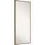 Miroir pleine grandeur en bois non biseauté, cadre en noyer Alixandra - miroir de plancher, miroir mural