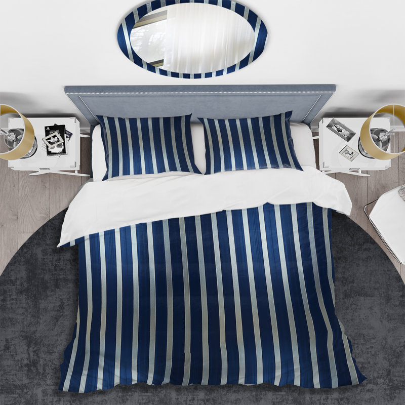 Ensemble de housse de couette Glamour Pinstripe III - Glam, Housse de couette simple + 2 taies décoratives st