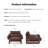 Retro Brown Leather-wrapped Accent Chair, Solid Wood Frame Lounge Chair For Bedroom & Reading Nook&living Room