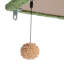 Ellamaria 90.2-108" Multi-purpose floor standing cat climbing tower with platform, adjustable height, toy ball, anti-tip design for cats up to 10 lbs.
