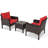 Alduin Wicker 2 - Person Patio Conversation Set with Cushions-1182329704