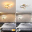 Golden 2-Light Clover Flush Mount