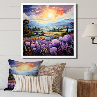 «France Lavender Landscape II», reproduction sur toile