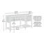 Bureau transitionnel en bois avec 2 tiroirs coulissants, brun
