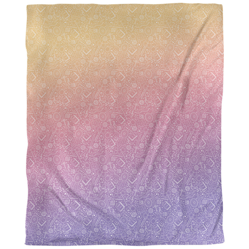Housse de couette Katelyn Elizabeth, Polyester brossé, Housse de couette pour très grand lit, Jaune / Mauve