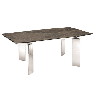 Astor Extendable Metal Base Dining Table