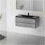 Meuble-lavabo flottant 48 po avec lavabo, meuble-lavabo mural moderne avec lavabo à quartz noir et tiroirs à fermeture en douceur 48 po-905015692-905015694
