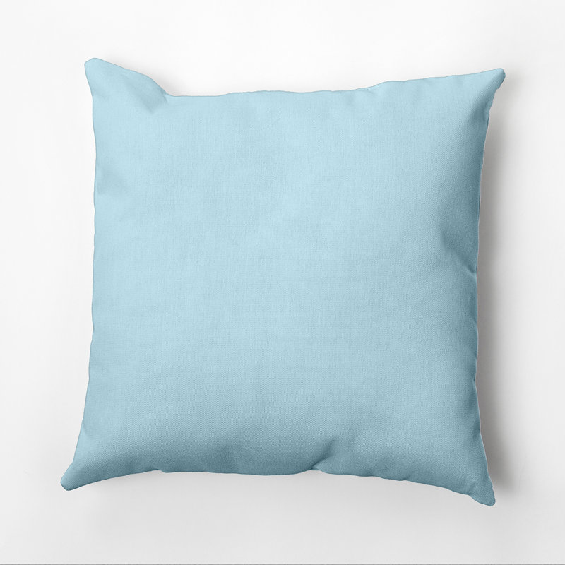 Housse de coussin Ajibola, Bleu pâle, 16 po x 16 po, Polyester/ bourre en polyester