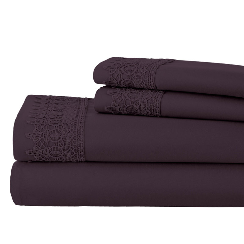 Ensemble de draps en microfibre Jaquil, Double, Mauve