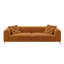 Canapé-lit convertible 3 en 1 de 248 cm (97,7 po), orange, assise profonde