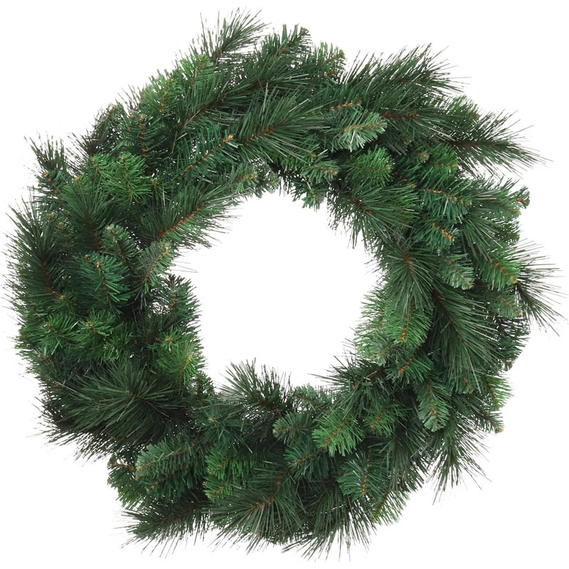 Ensemble de couronne de Noël bricolage 24 po avec jets de pin cèdre vert givré blanc 18 po