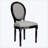 French Country Dining Chairs Set of 2, Upholstered with Sponge Round Back for Comfort and Style, Solid Wood Frame-1884420017